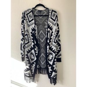 Womens new black and white cardigan.